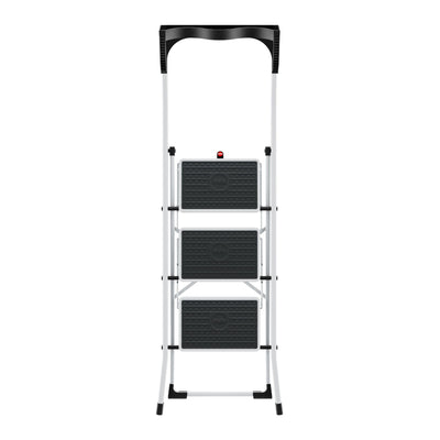 Hailo K75 ComfortLine Step Ladder, 2-Step Foldable Steel Stool for Home Use - VMInnovations