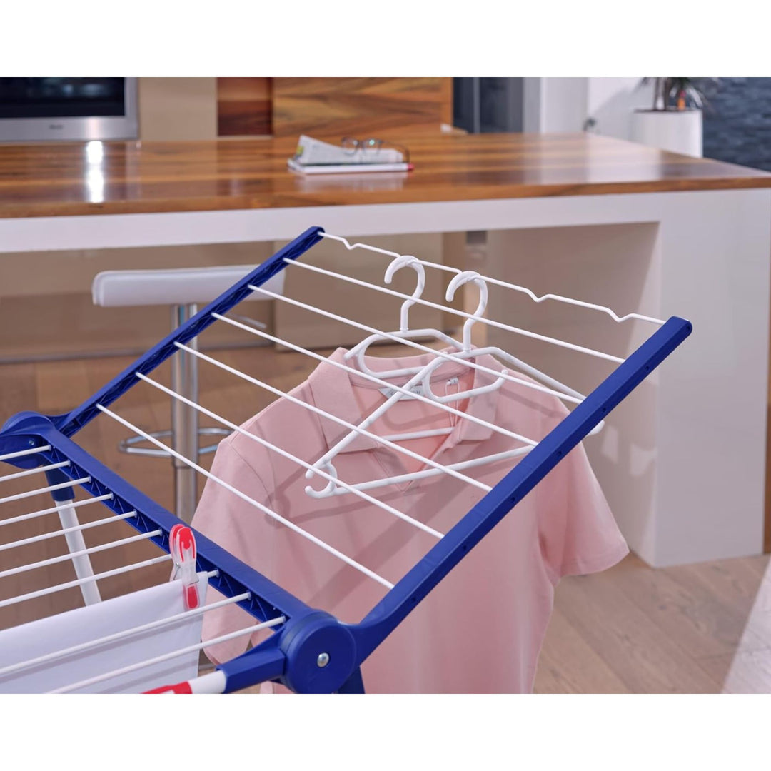 Leifheit Pegasus 200 Solid Standing Dryer with 5 Hangers and 4 Clips, 20m Space
