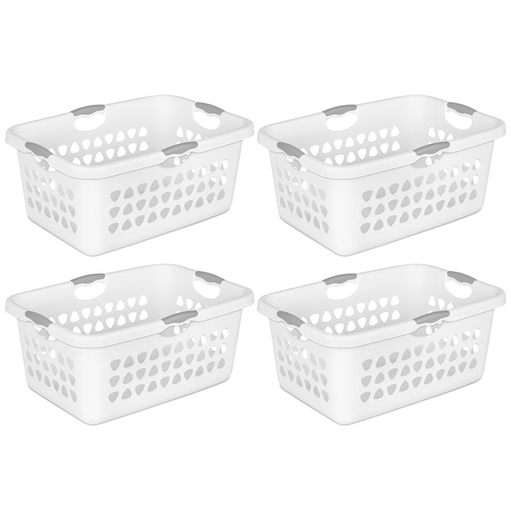 Sterilite Ultra Laundry Basket, 2 Bushel Plastic Hamper with Handles, 4 Pack