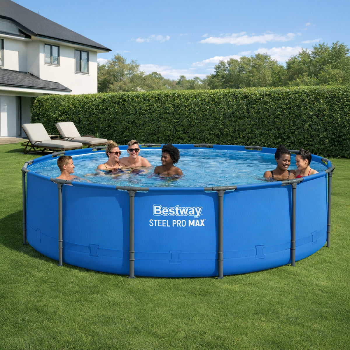Bestway Steel Pro MAX Metal Frame Above Ground Pool, POOL ONLY (For Parts) - VMInnovations