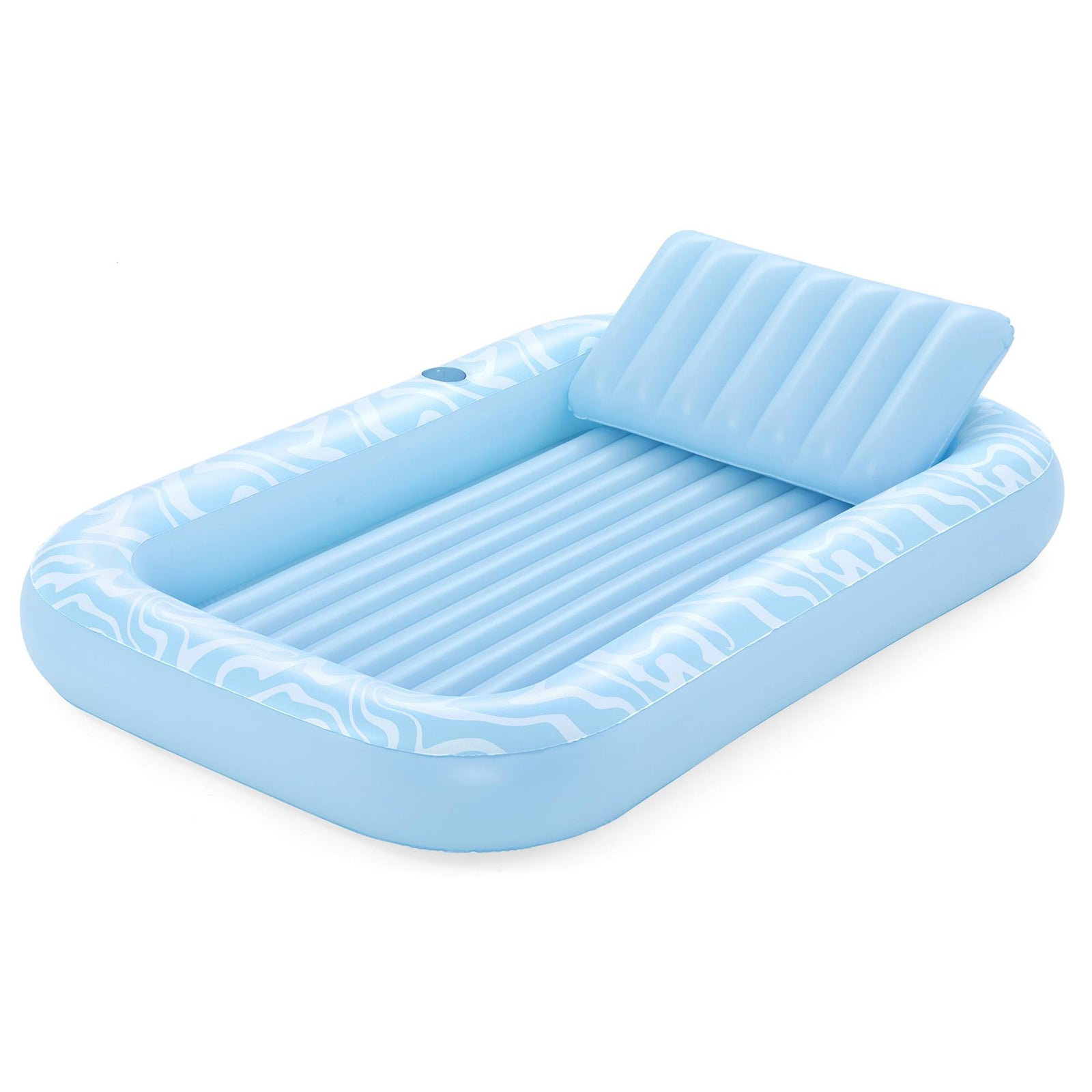 H2OGO! Sun-Kissed Tanning Lounge, 6'8" x 54" x 10" XL Inflatable Pool Float - VMInnovations