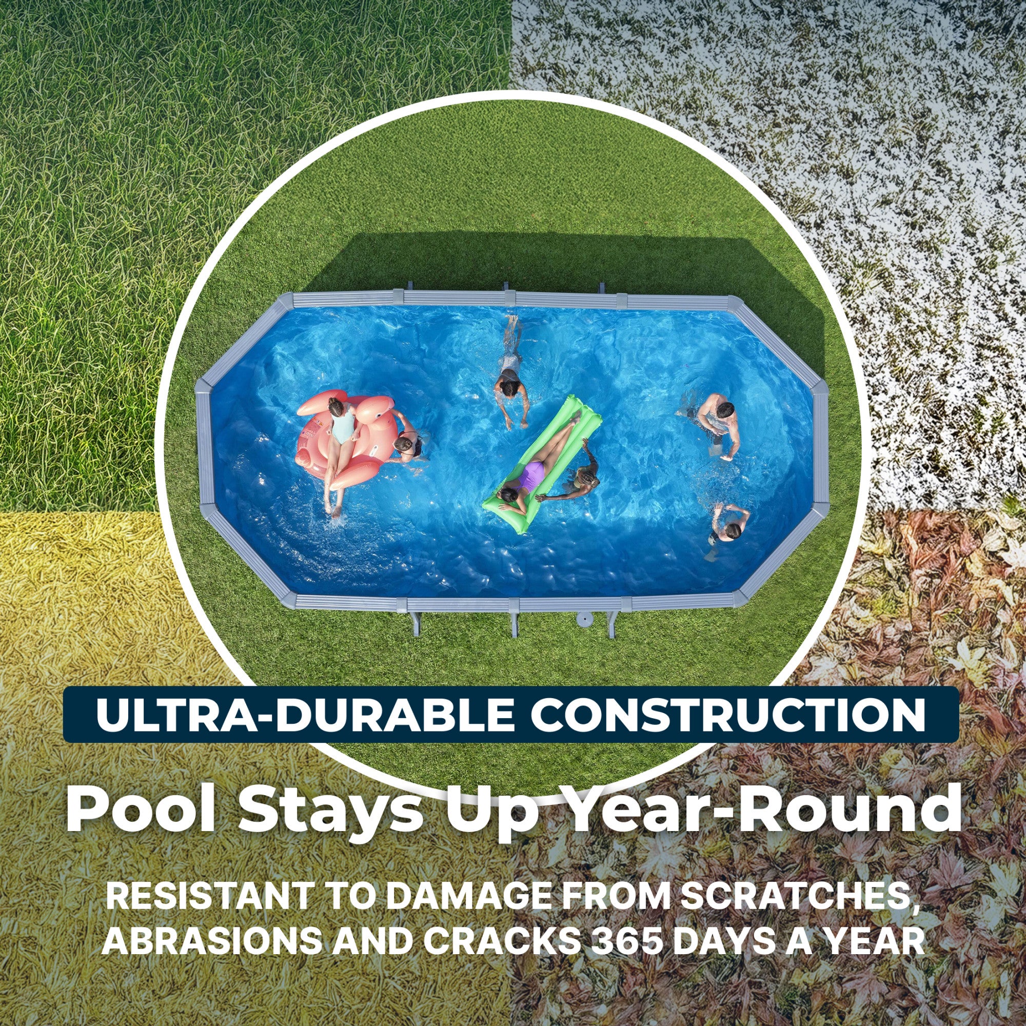 Bestway Hydrium 24' x 12' x 52" Oval Steel Wall Above Ground Pool Set(For Parts)