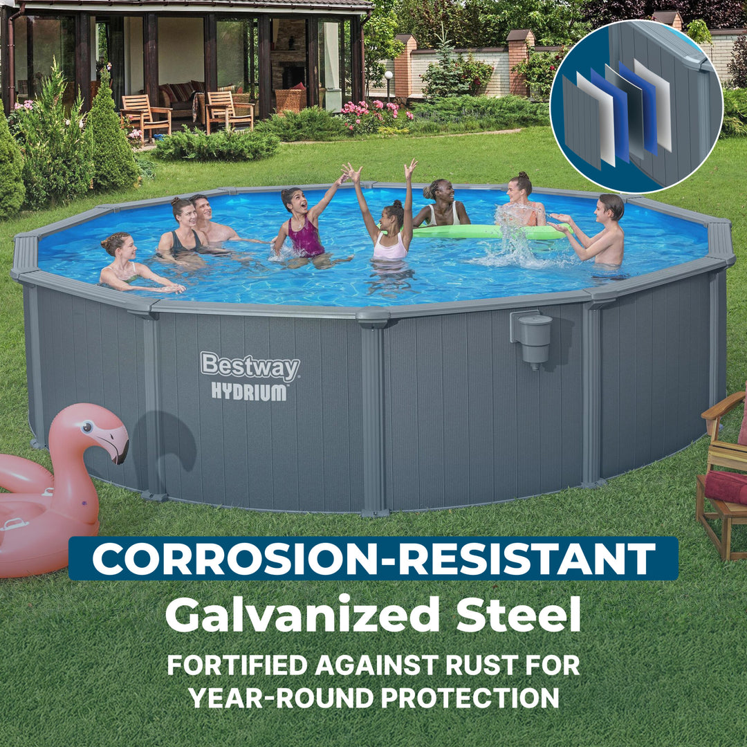 Bestway Hydrium 18' x 52" Round Steel Wall Above Ground Pool Set (Open Box)