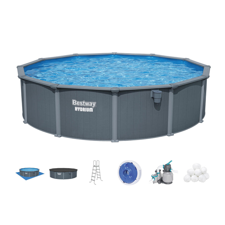 Bestway Hydrium 18' x 52" Round Steel Wall Above Ground Pool Set (Open Box)