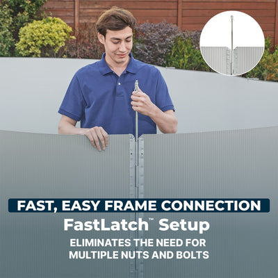 Bestway Hydrium 16'5" x 12" x 48" Oval Steel Wall Above Ground Pool (Open Box)