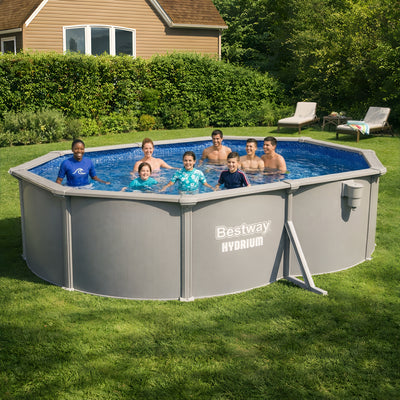 Bestway Hydrium 16'5" x 12" x 48" Oval Steel Wall Above Ground Pool (Open Box)