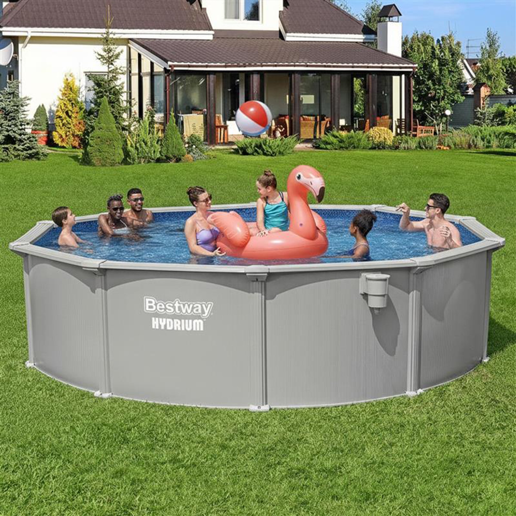 Bestway Hydrium 15' x 48" Round Steel Wall Above Ground Pool Set (Open Box)