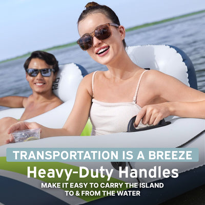Bestway Hydro Force Breeze Party Island, 4 Person Inflatable Lounger (Open Box)
