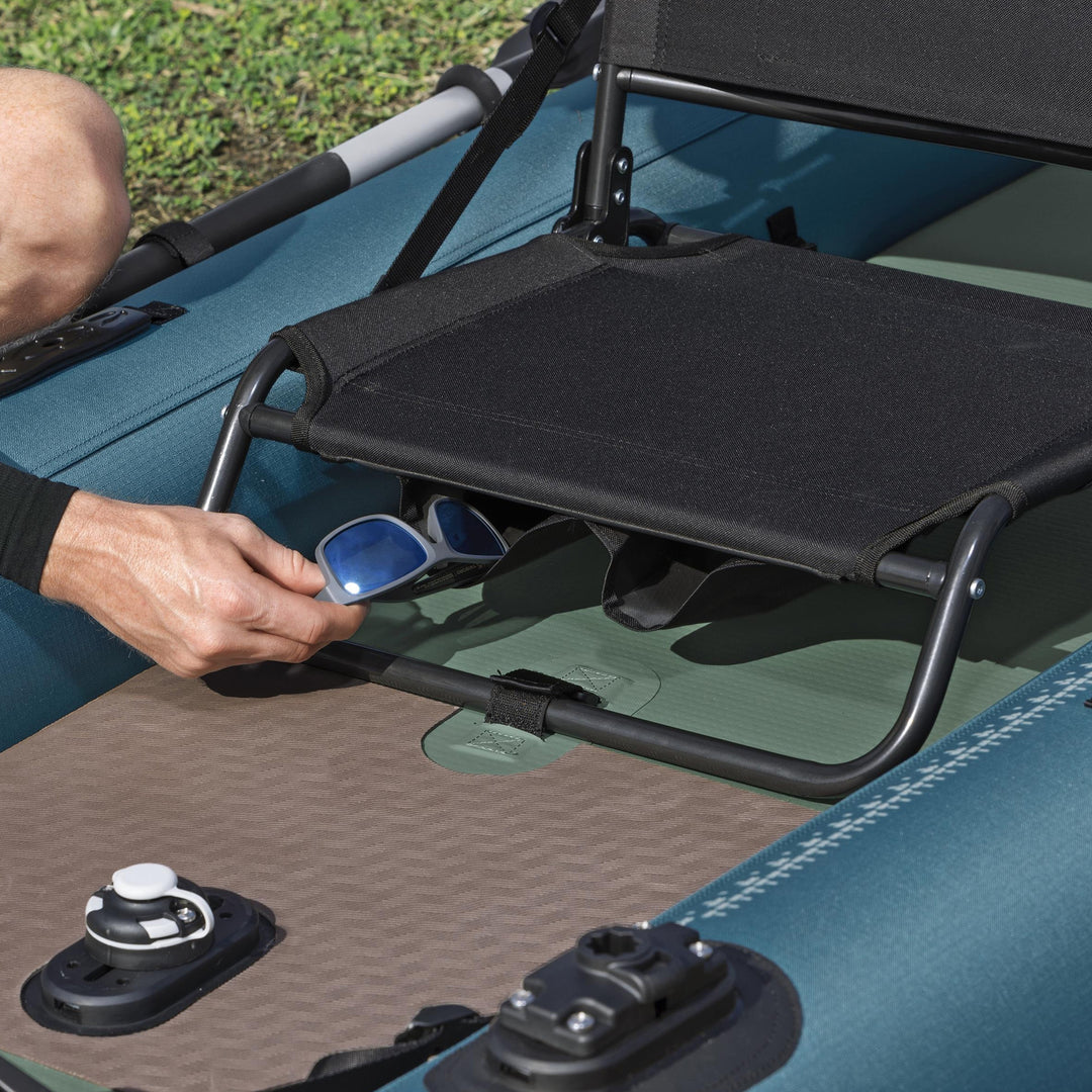 Hydro Force 12' 6" Inflatable Fishing Kayak Set for 1 Person, Angler Elite X1 - VMInnovations