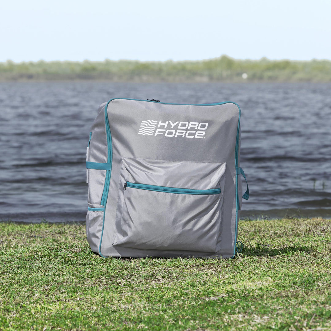 Hydro Force 12' 6" Inflatable Fishing Kayak Set for 1 Person, Angler Elite X1 - VMInnovations