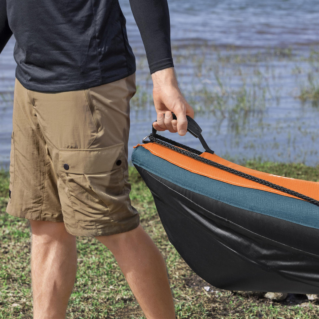 Hydro Force 12' 6" Inflatable Fishing Kayak Set for 1 Person, Angler Elite X1 - VMInnovations