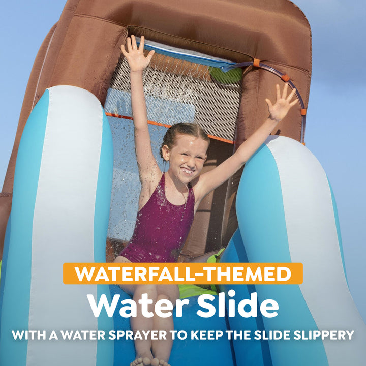 H2OGO! Inflatable Mega Water Park, Happy Camper 14'8" Play Center with Camp Toys - VMInnovations