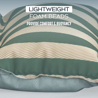 Bestway EVERLUXE Floating Pool Mat, 72" x 35" x 8" Fabric-Covered Pool Lounger - VMInnovations