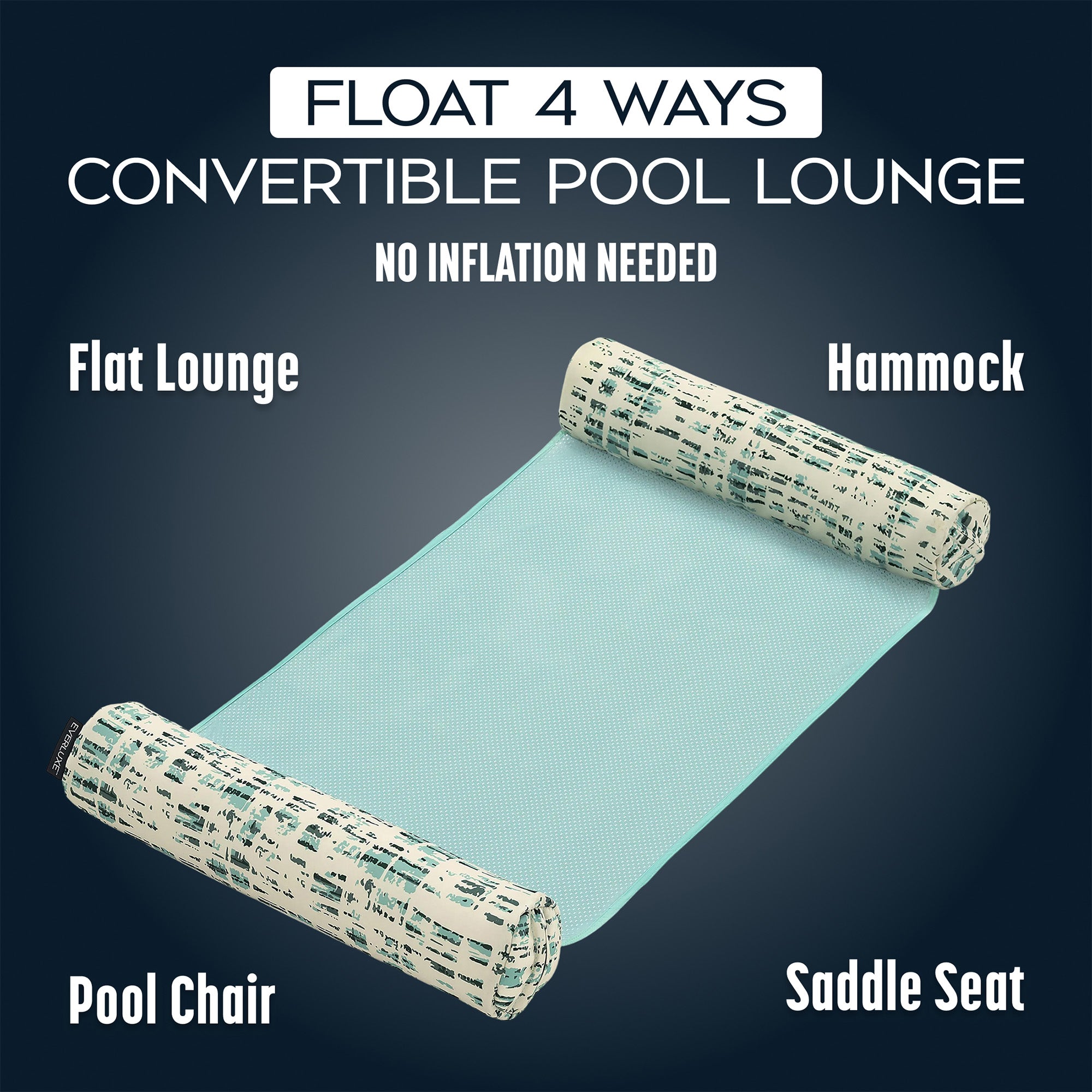 Bestway EVERLUXE Luxury Fabric-Covered Hammock Pool Lounge with Carry Strap - VMInnovations