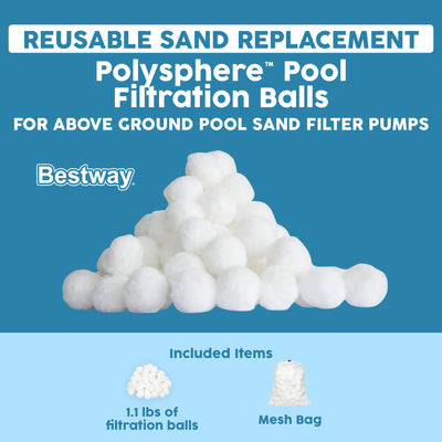 Bestway Polysphere Pool Filtration Balls, Washable/Reusable for Easy Maintenance - VMInnovations