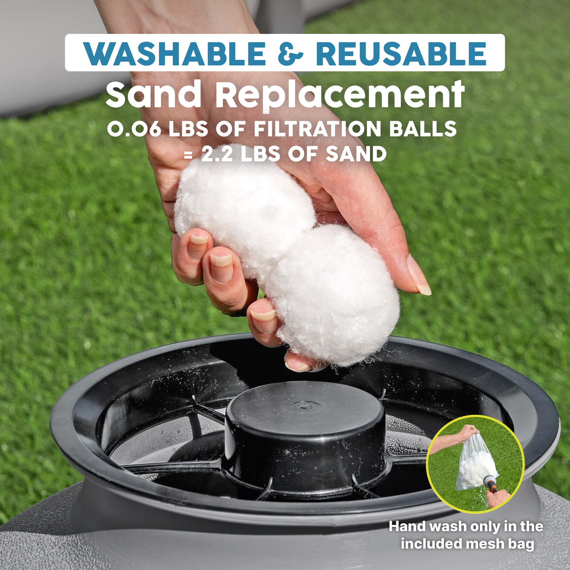 Bestway Polysphere Pool Filtration Balls, Washable/Reusable for Easy Maintenance - VMInnovations