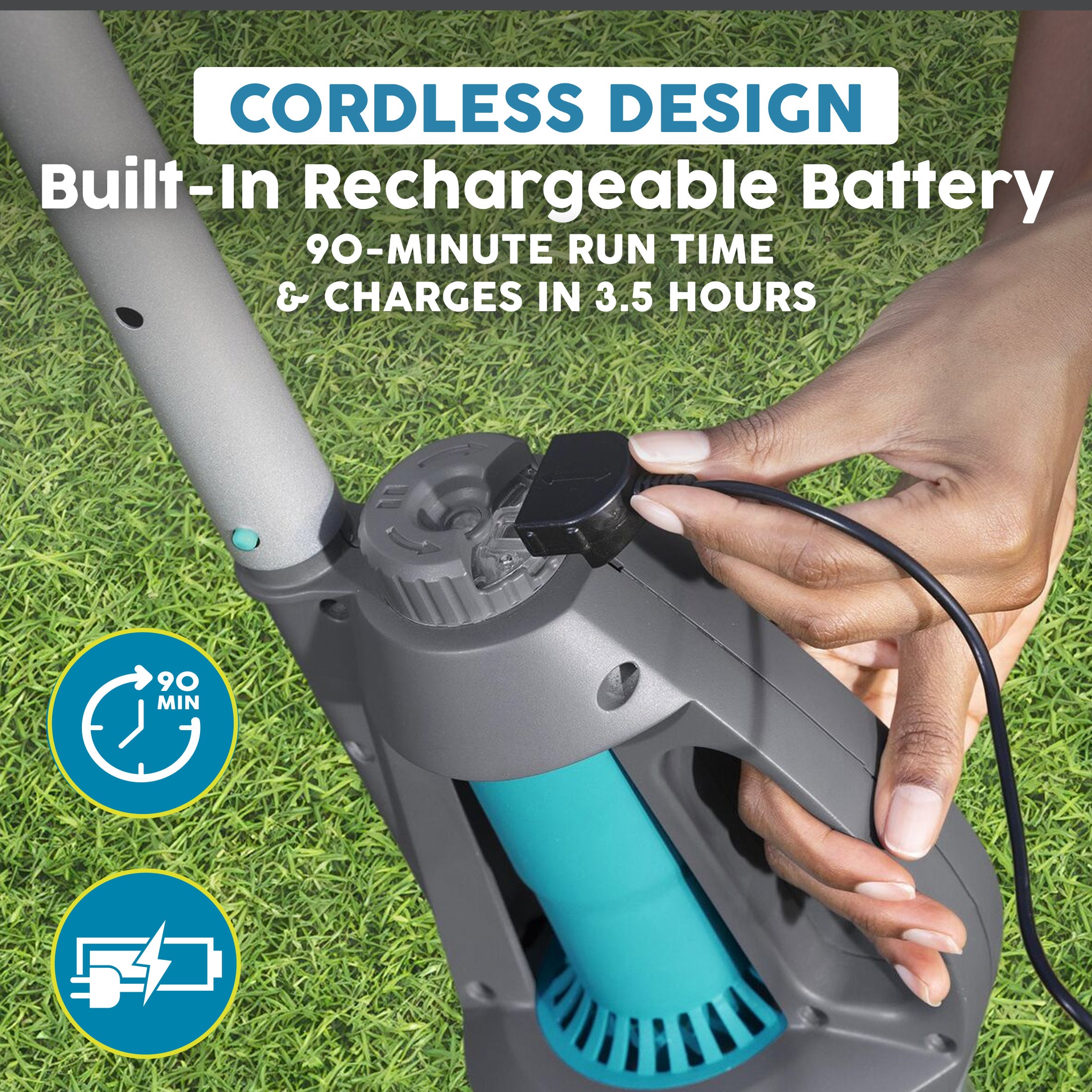 Bestway AquaGrip Handheld Pool Vacuum, 2-in-1 Pole & Hand Held Cordless Vacuum - VMInnovations