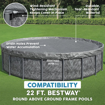 Bestway Round Pool Cover for 22' Above Ground Pools with Polar-Shield (Open Box) - VMInnovations
