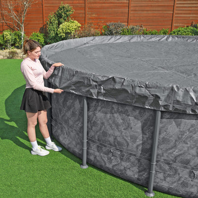 Bestway Round Pool Cover for 22' Above Ground Pools with Polar-Shield (Open Box) - VMInnovations