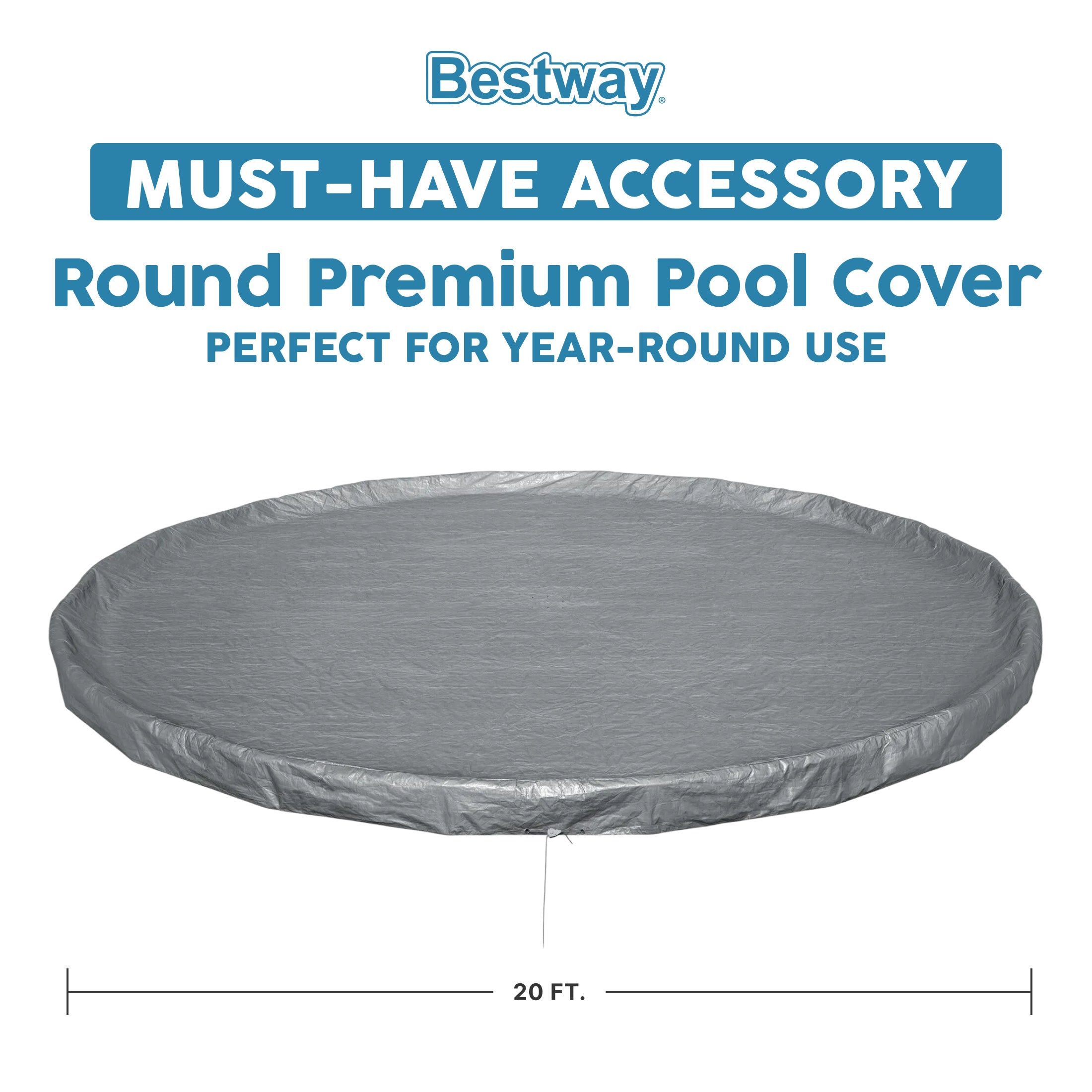 Bestway Round Premium Pool Cover for 20' Above Ground Pools - VMInnovations