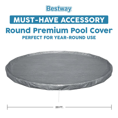 Bestway Round Premium Pool Cover for 20' Above Ground Pools - VMInnovations
