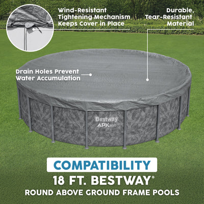 Bestway Round Premium Pool Cover for 18' Above Ground Pools (Open Box)