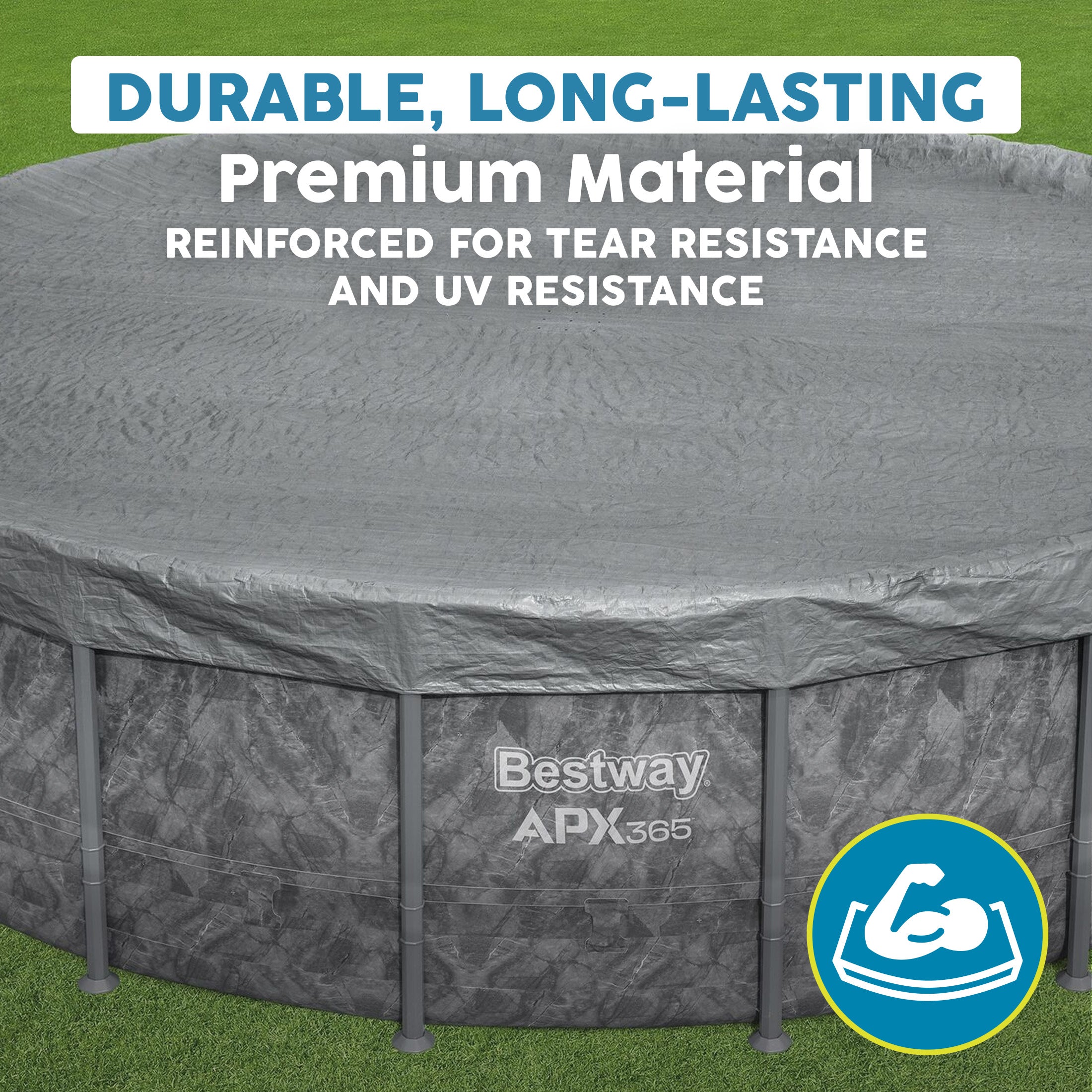 Bestway Round Premium Pool Cover for 18' Above Ground Pools (Open Box) - VMInnovations