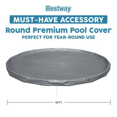 Bestway Round Premium Pool Cover for 16' Above Ground Pools - VMInnovations