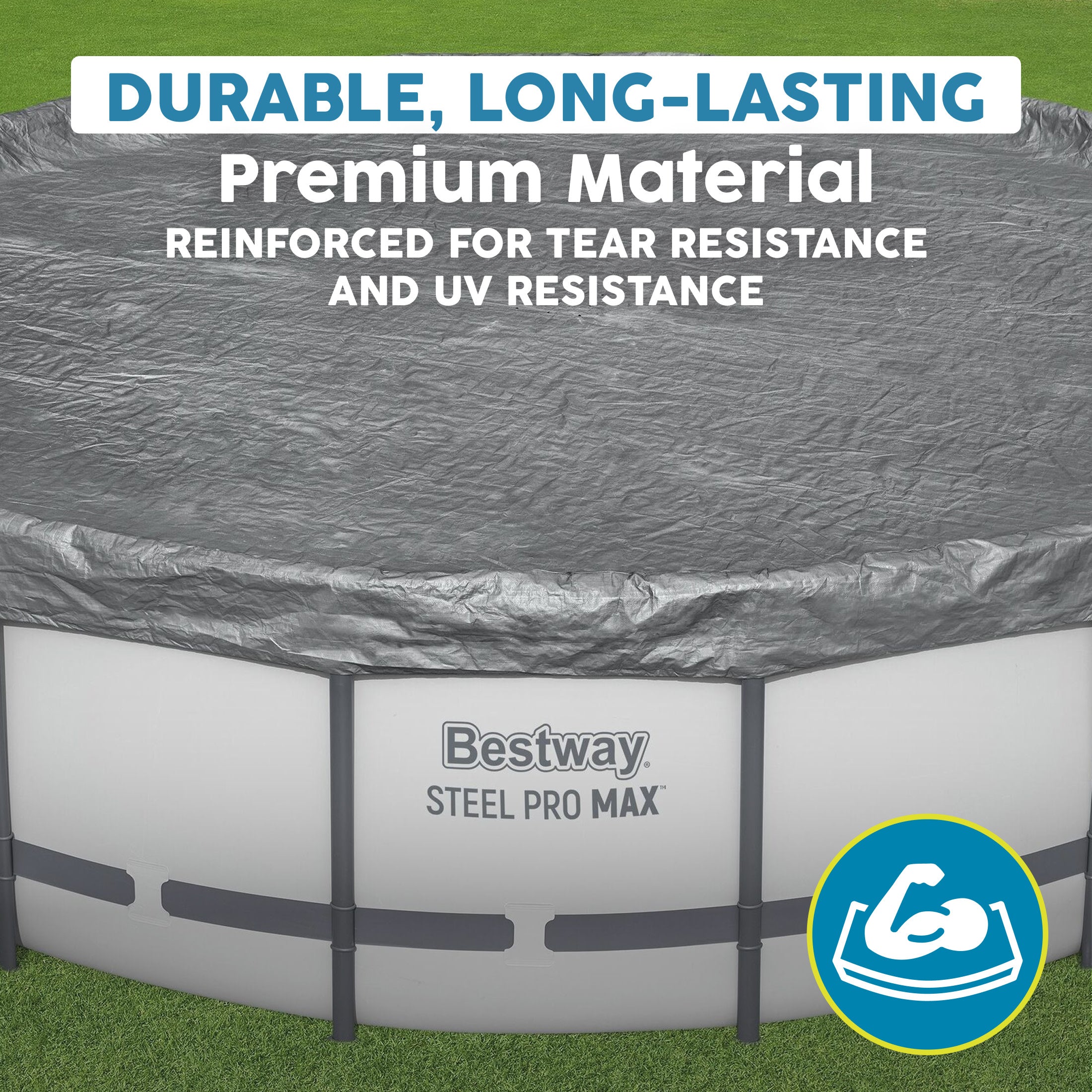 Bestway Round Premium Pool Cover for 16' Above Ground Pools - VMInnovations