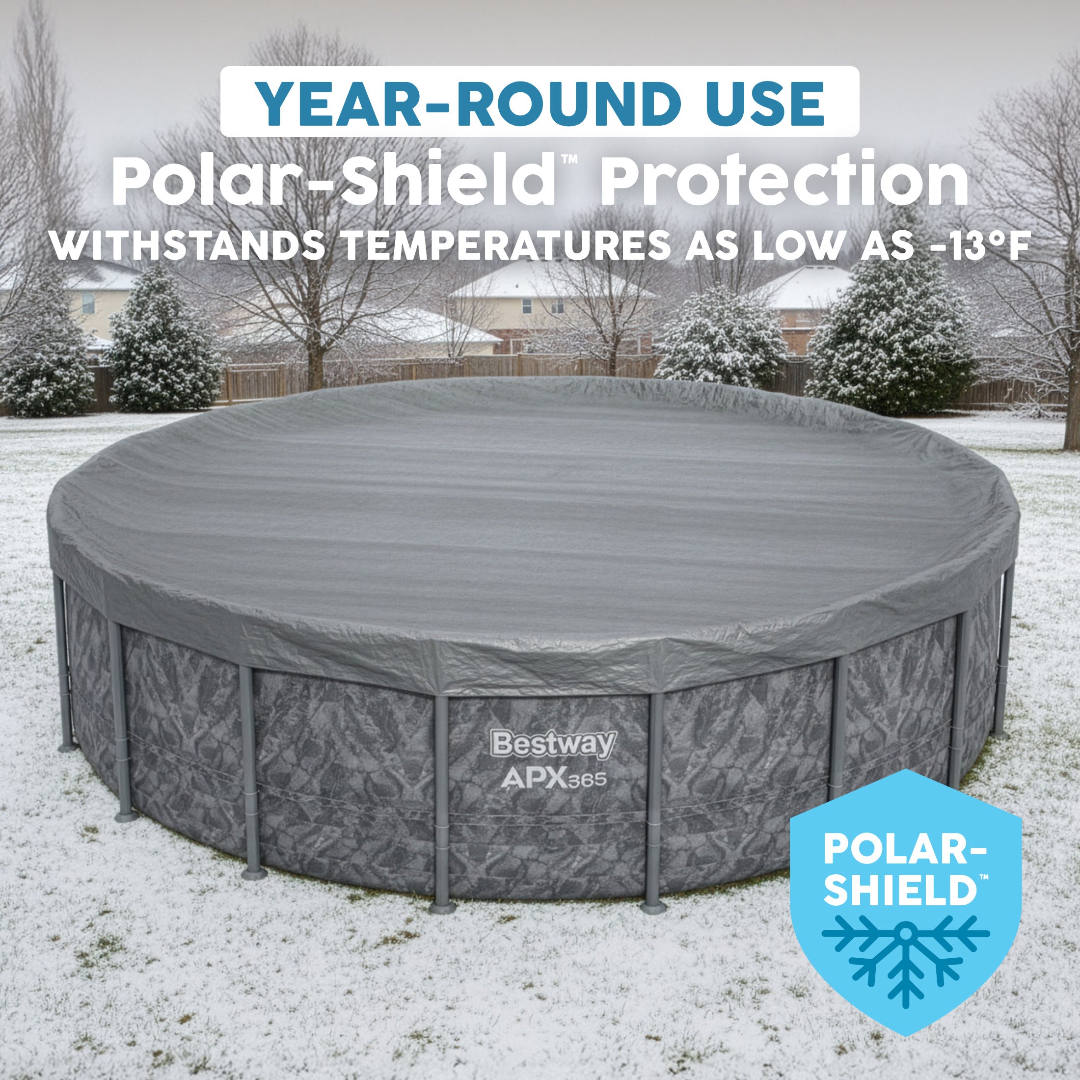 Bestway Round Premium Pool Cover for 15' Above Ground Pools (Open Box) - VMInnovations