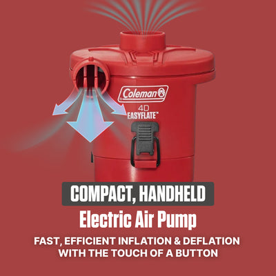 Coleman EasyFlate 4D Electric Air Pump, Battery Powered Inflator (Open Box)