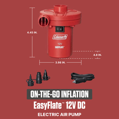 Coleman EasyFlate 12V DC Electric Air Pump, Car Plug Inflator w/3 Adapters(Used) - VMInnovations