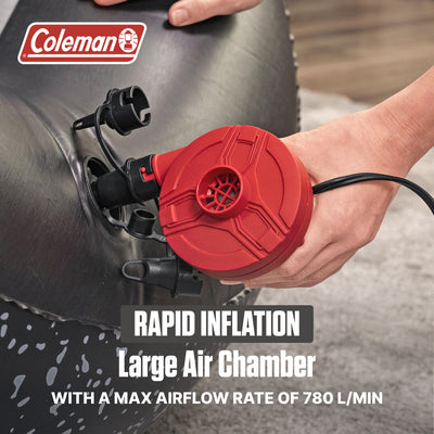 Coleman EasyFlate Electric Air Pump, Car Plug Inflator w/ 3 Adapters (Open Box) - VMInnovations