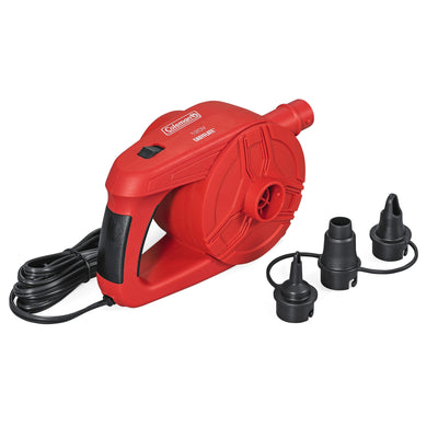 Coleman EasyFlate 120V AC Electric Air Pump, Plug-In Inflator w/3 Adapters(Used)
