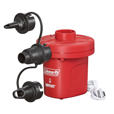 Coleman EasyFlate Rechargeable Electric Air Pump,Inflator w/3 Adapters(Open Box) - VMInnovations