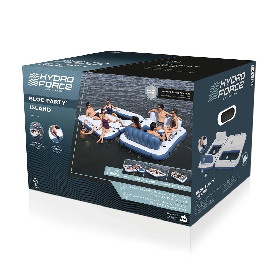Hydro Force Bloc Party 8-Person Modular Inflatable Party Island - VMInnovations