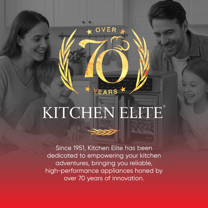 Kitchen Elite 26 Qt French Door Air Fryer Oven, Countertop Cooker w/ LED Display