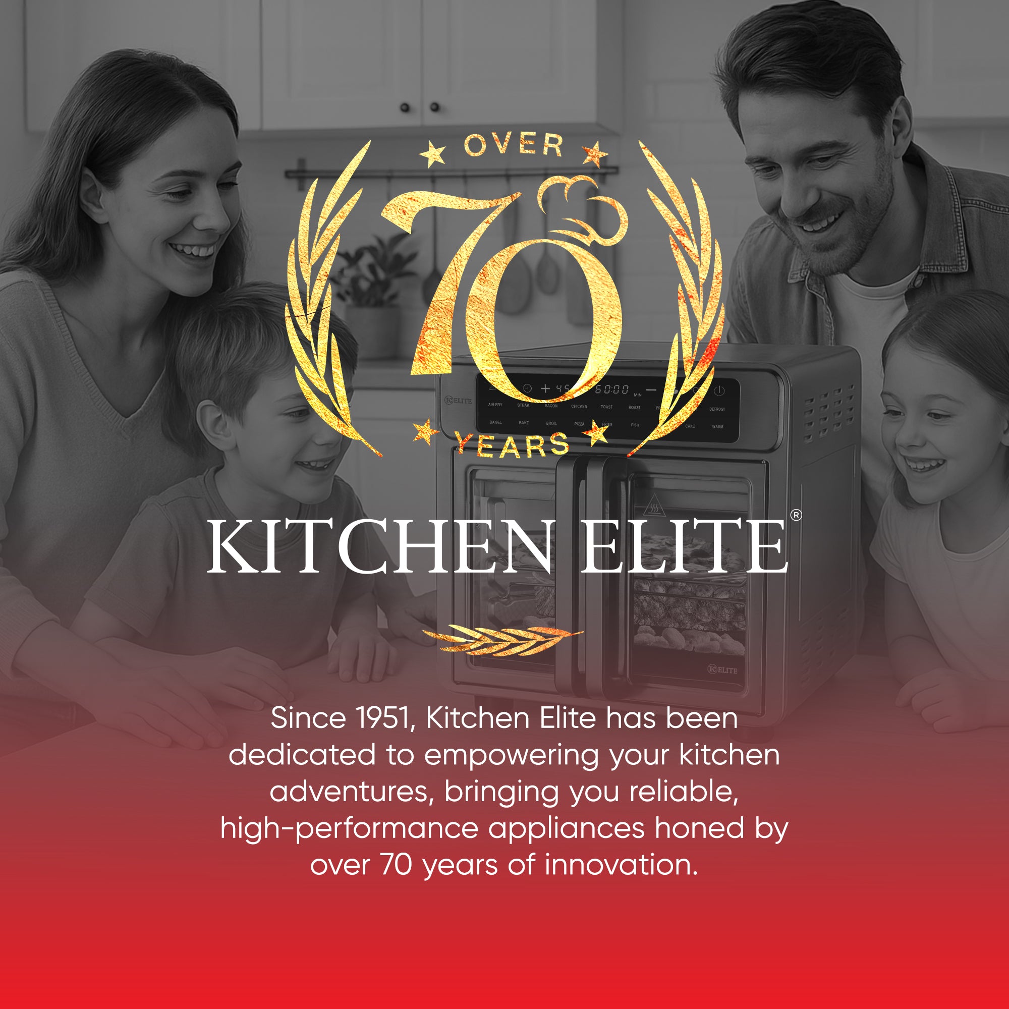 Kitchen Elite 26qt Air Fryer Oven, Countertop Cooker w/ LED Display (Used)