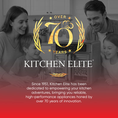 Kitchen Elite 26 Qt French Door Air Fryer, Cooker w/LED Display (Open Box) - VMInnovations