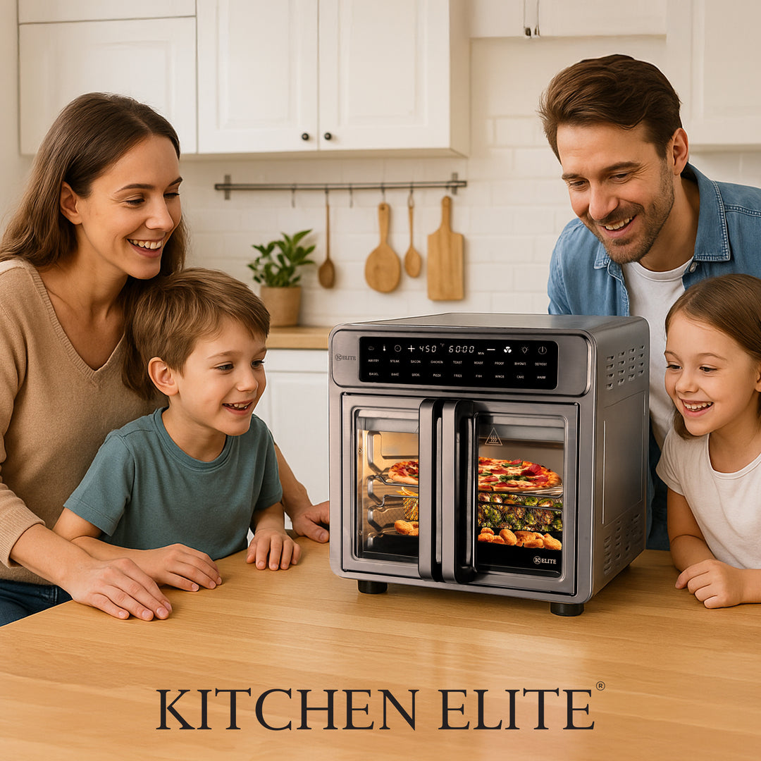 Kitchen Elite 26 Qt French Door Air Fryer Oven, Countertop Cooker w/ LED Display
