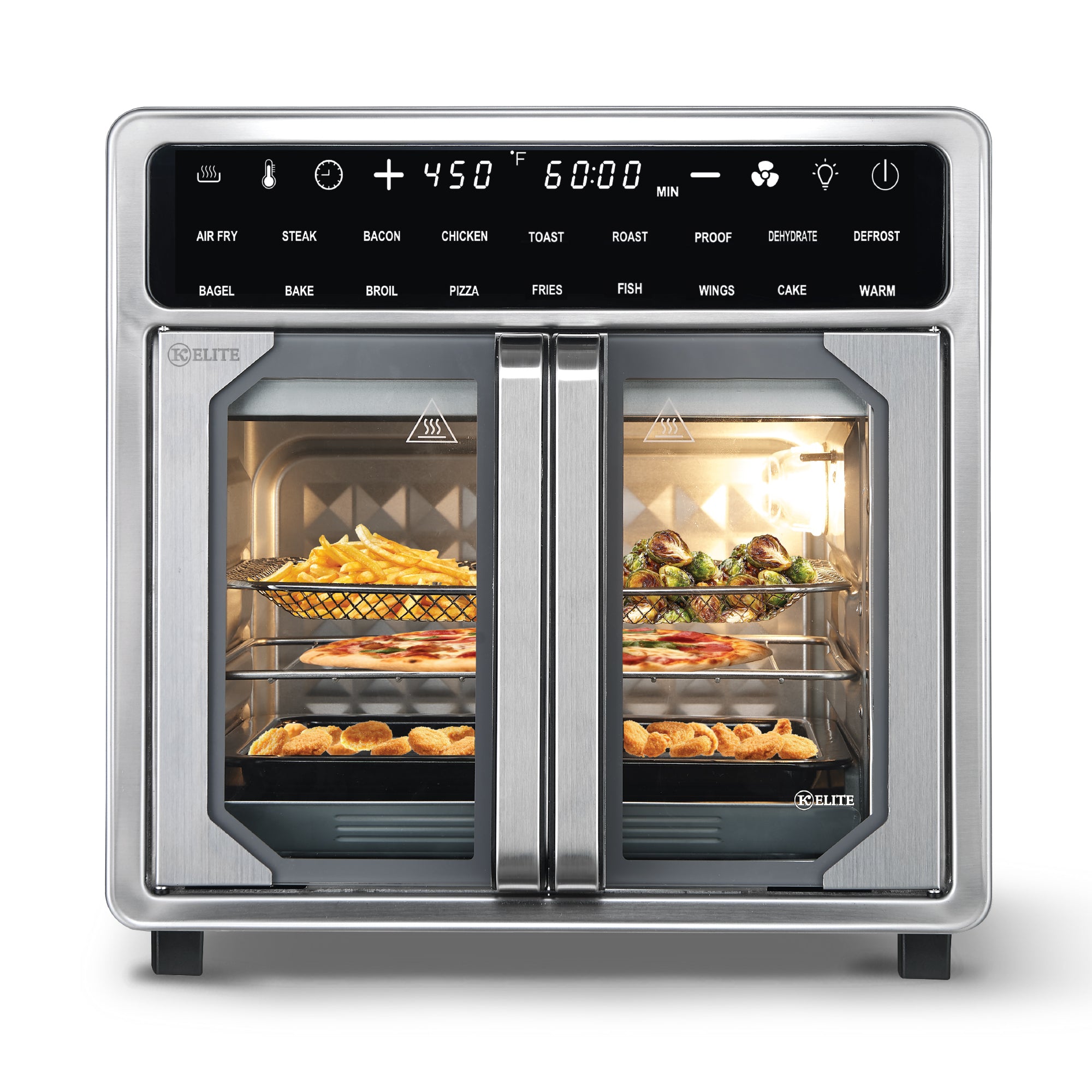 Kitchen Elite 16 Qt French Door Air Fryer Oven, Countertop Cooker (Open Box) - VMInnovations