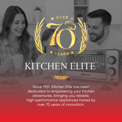 Kitchen Elite 4-Slice Compact Countertop Toaster Oven Stainless Steel Tray(Used) - VMInnovations
