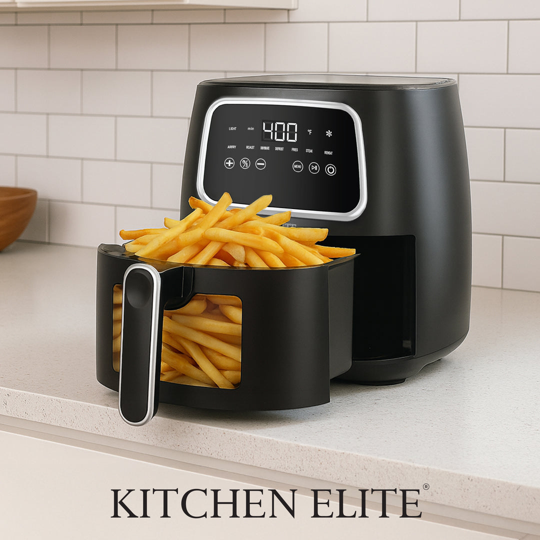 Kitchen Elite 5.5 Qt. Digital Air Fryer, Countertop Cooker w/ LED Screen, Black