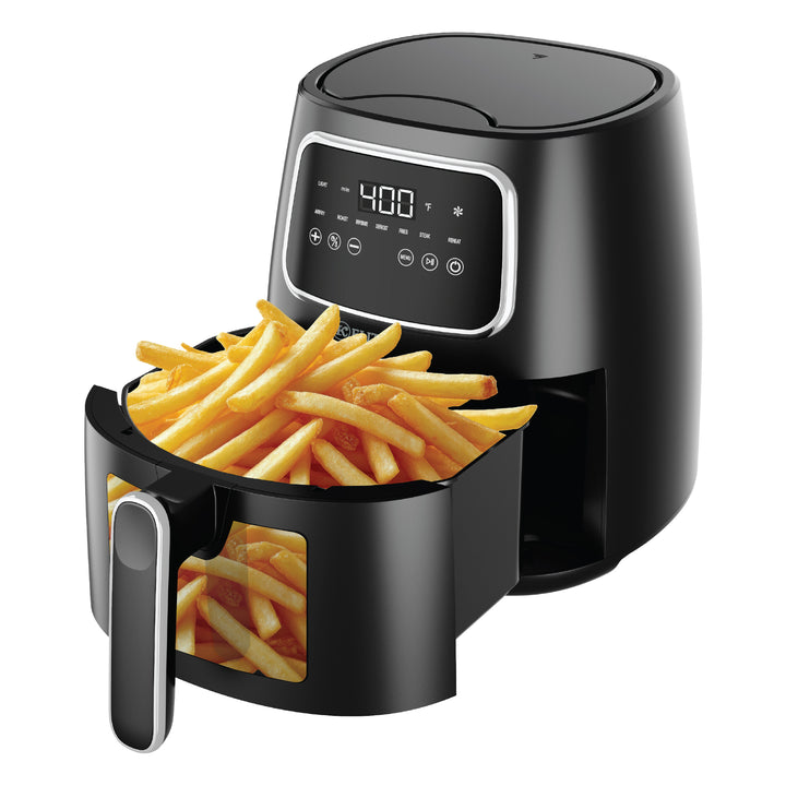 Kitchen Elite 5.5 Qt. Digital Air Fryer, Countertop Cooker w/ LED Screen, Black