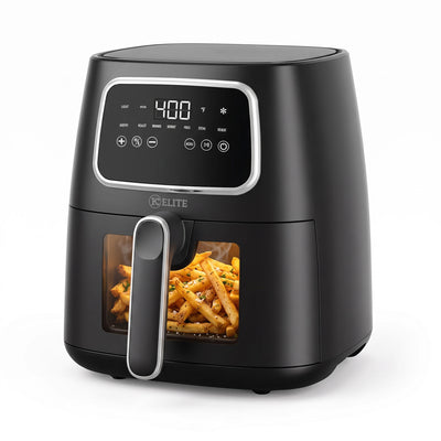 Kitchen Elite 5.5 Qt. Digital Air Fryer, Countertop Cooker w/ LED Screen, Black