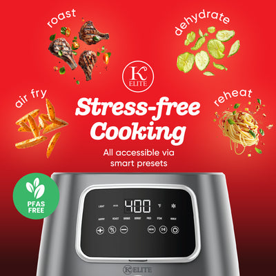 Kitchen Elite 5.5 Qt. Digital Air Fryer, Countertop Cooker LED Screen (Open Box)