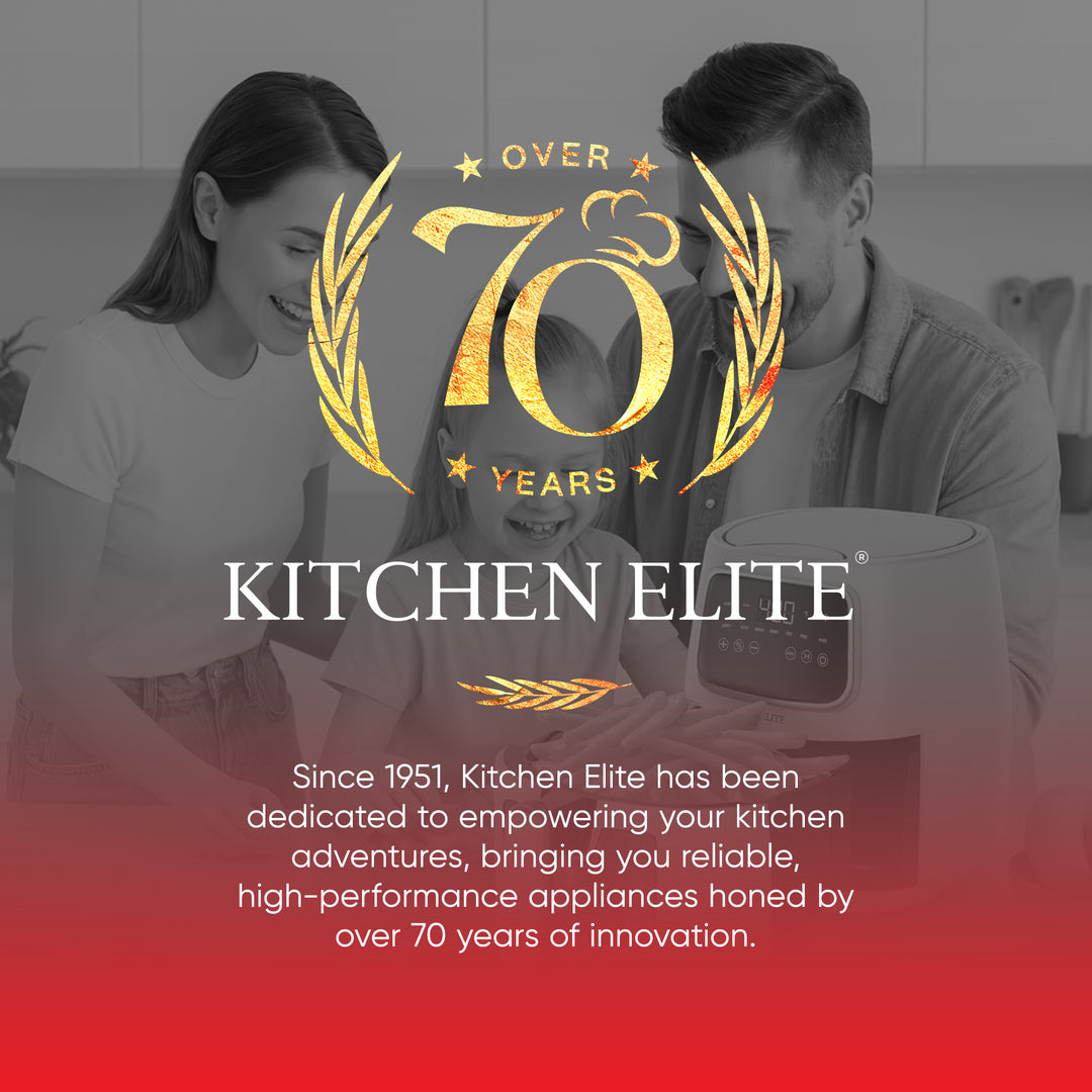 Kitchen Elite 5.5 Qt. Digital Air Fryer, Countertop Cooker w/ LED Screen, White - VMInnovations