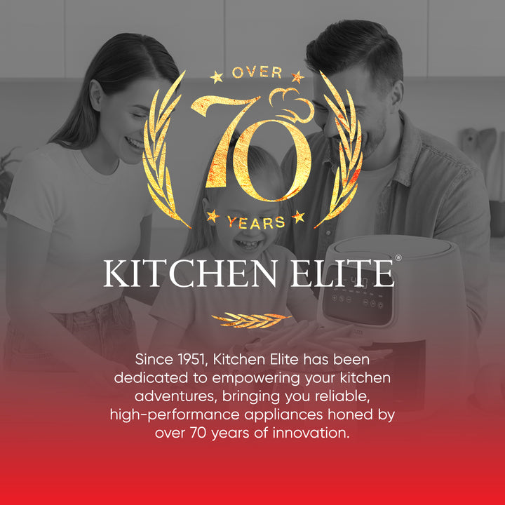 Kitchen Elite 5.5 Qt. Digital Air Fryer, Countertop Cooker w/ LED Screen, White - VMInnovations