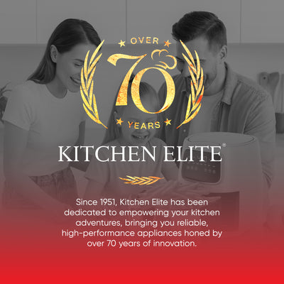 Kitchen Elite Digital Air Fryer, Countertop Cooker w/ LED Screen, White (Used)