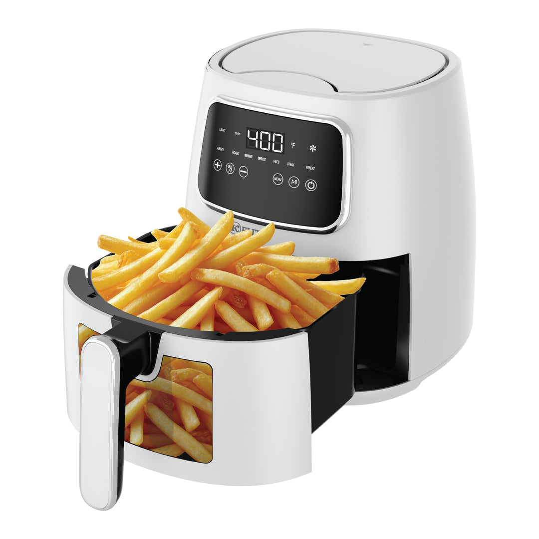 Kitchen Elite 5.5 Qt. Digital Air Fryer, Countertop Cooker w/ LED Screen, White